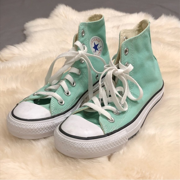 CONVERSE All-Star Mint Green Hi Top - Picture 2 of 11